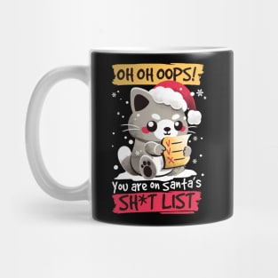 Santa shit list Mug